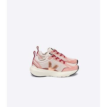 Zapatillas Running Veja CANARY ELASTIC LACE Niños Beige/Pink | España 720XYU